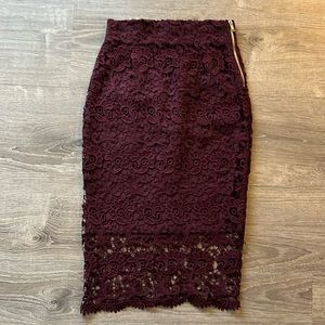 Lace Pencil Skirt